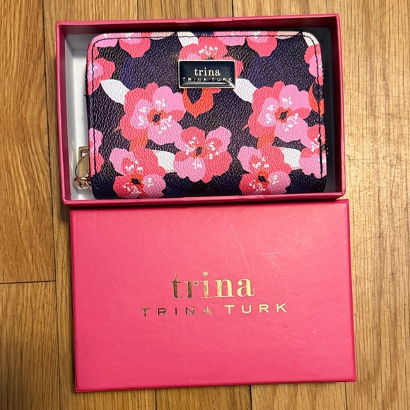 Trina Turk Handbags - Trina Turk Floral Wallet - Pink and Purple